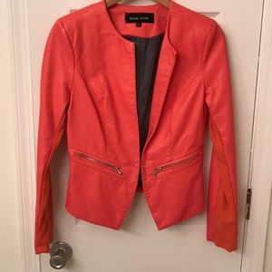 Pink/coral leather jacket